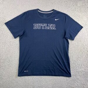 Nike Dri Fit Butler Bulldogs Mens T Shirt Large Navy Blue Athletic Tee